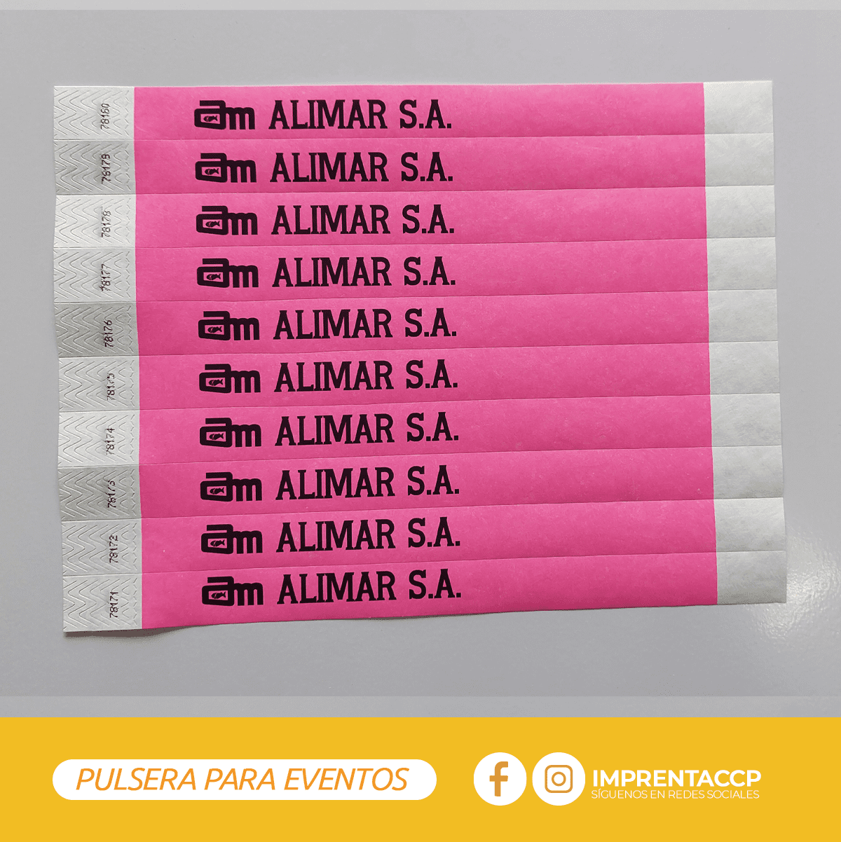 Pulseras para eventos